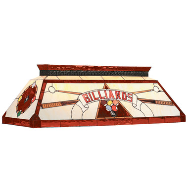 44" TIFFANY BILLIARD LIGHT-RED RAM Game Room